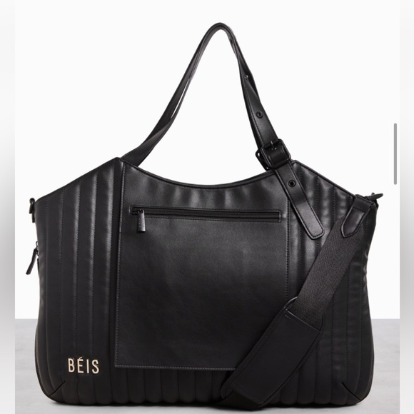 BEIS Handbags - BEIS Expandable Overnighter Bag (Black)